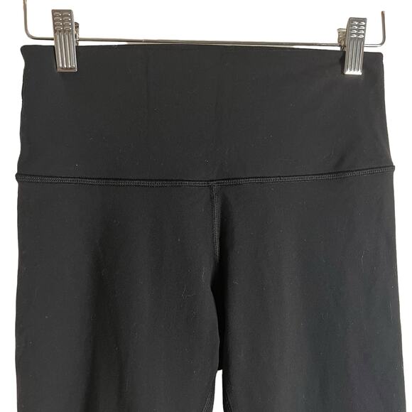 Lululemon Black Wunder Under Crop High Rise Leggings Size 6 - Picture 2 of 9